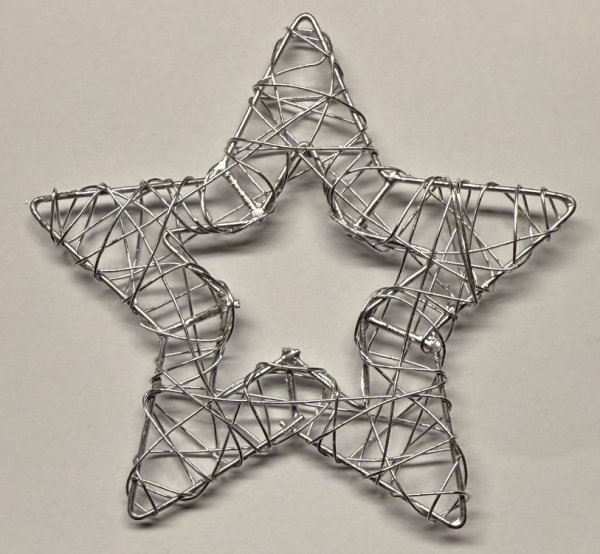 Drahtstern durchbrochen silber